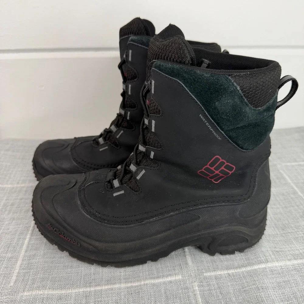 Columbia Bugaboot‎ YOUTH Size 6 Black 200g Suede Winter Boots